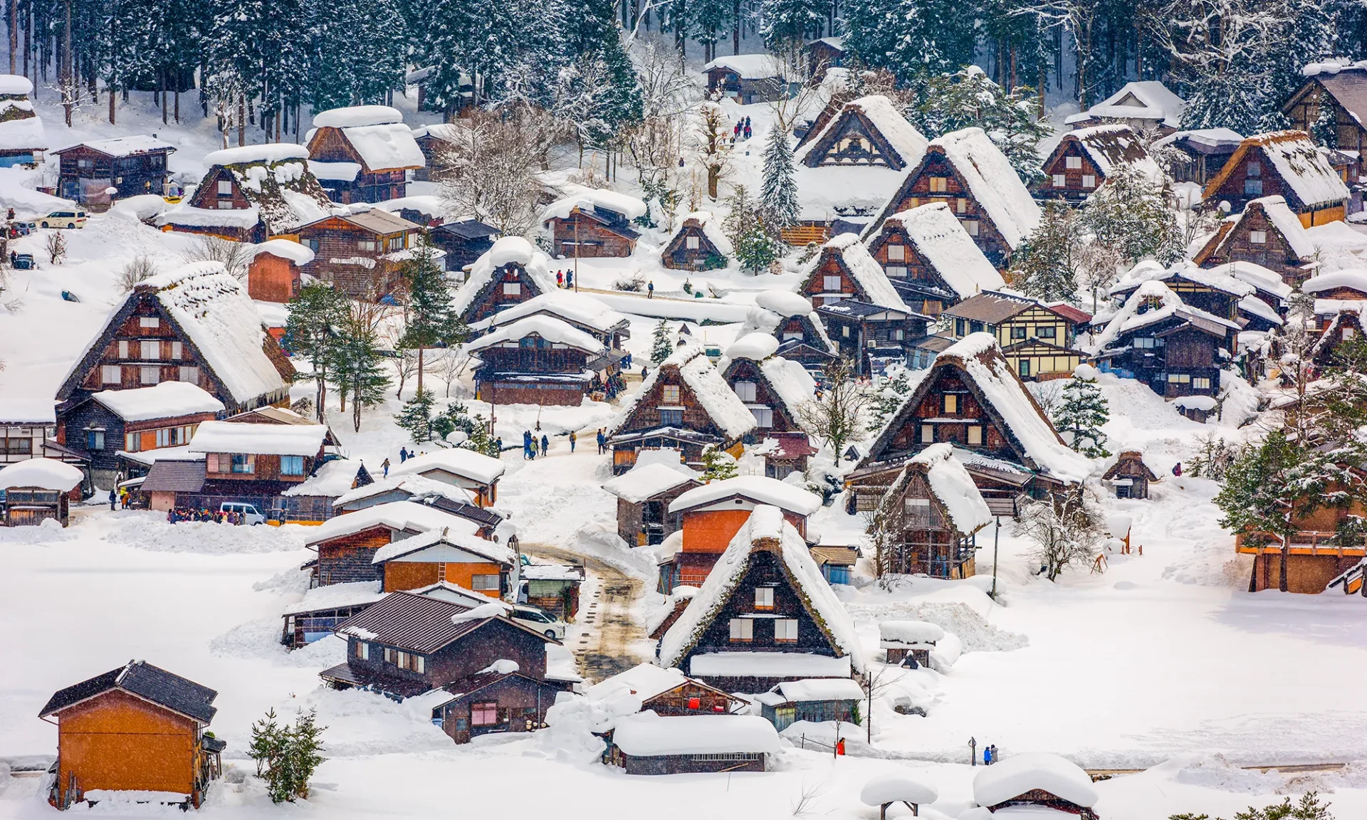  Shirakawago village in winter