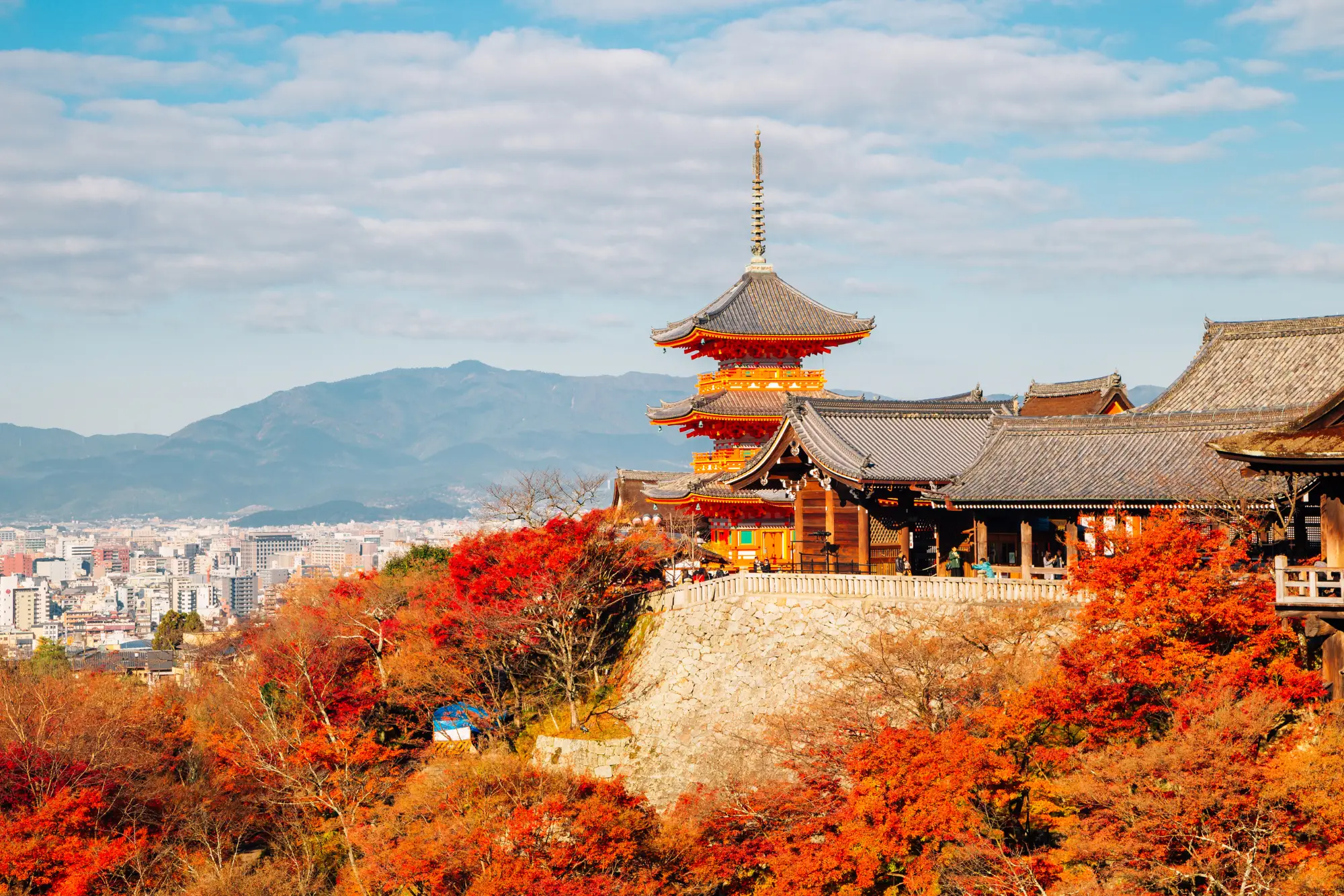 Japan Golden Route autumn foliage in Kyoto