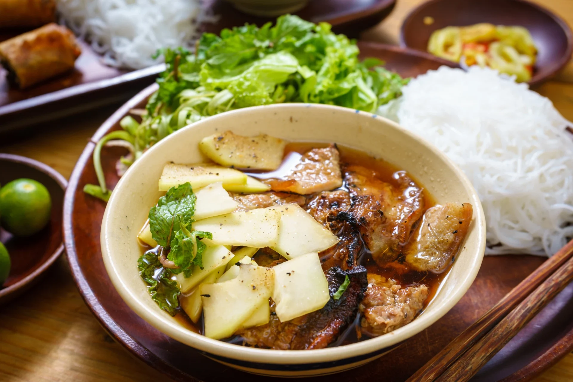 Bun cha grilled pork