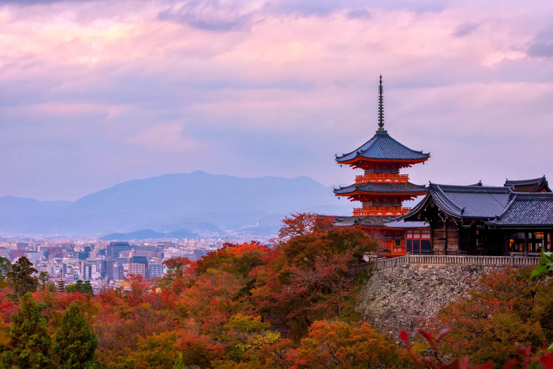 Kiyomizu-dera Temple in Kyoto Japan