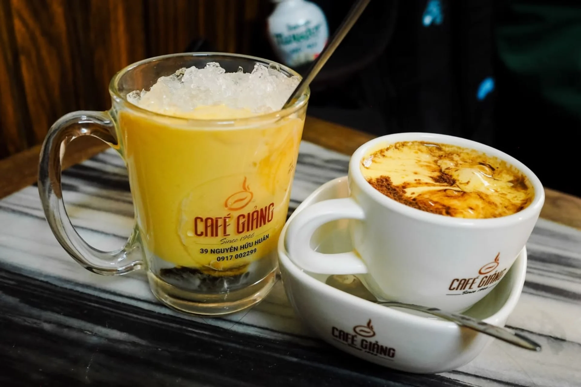 Egg coffee at Cafe Giang