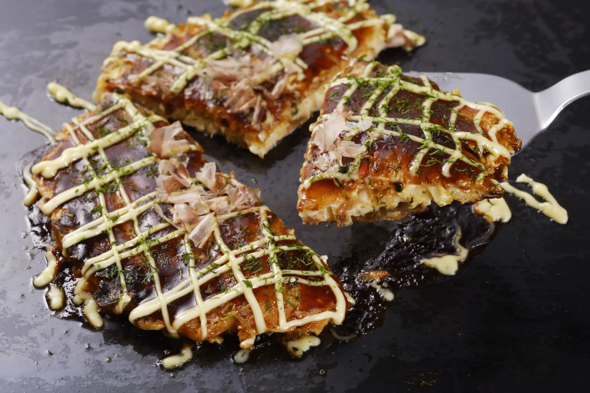 Okonomiyaki in Osaka