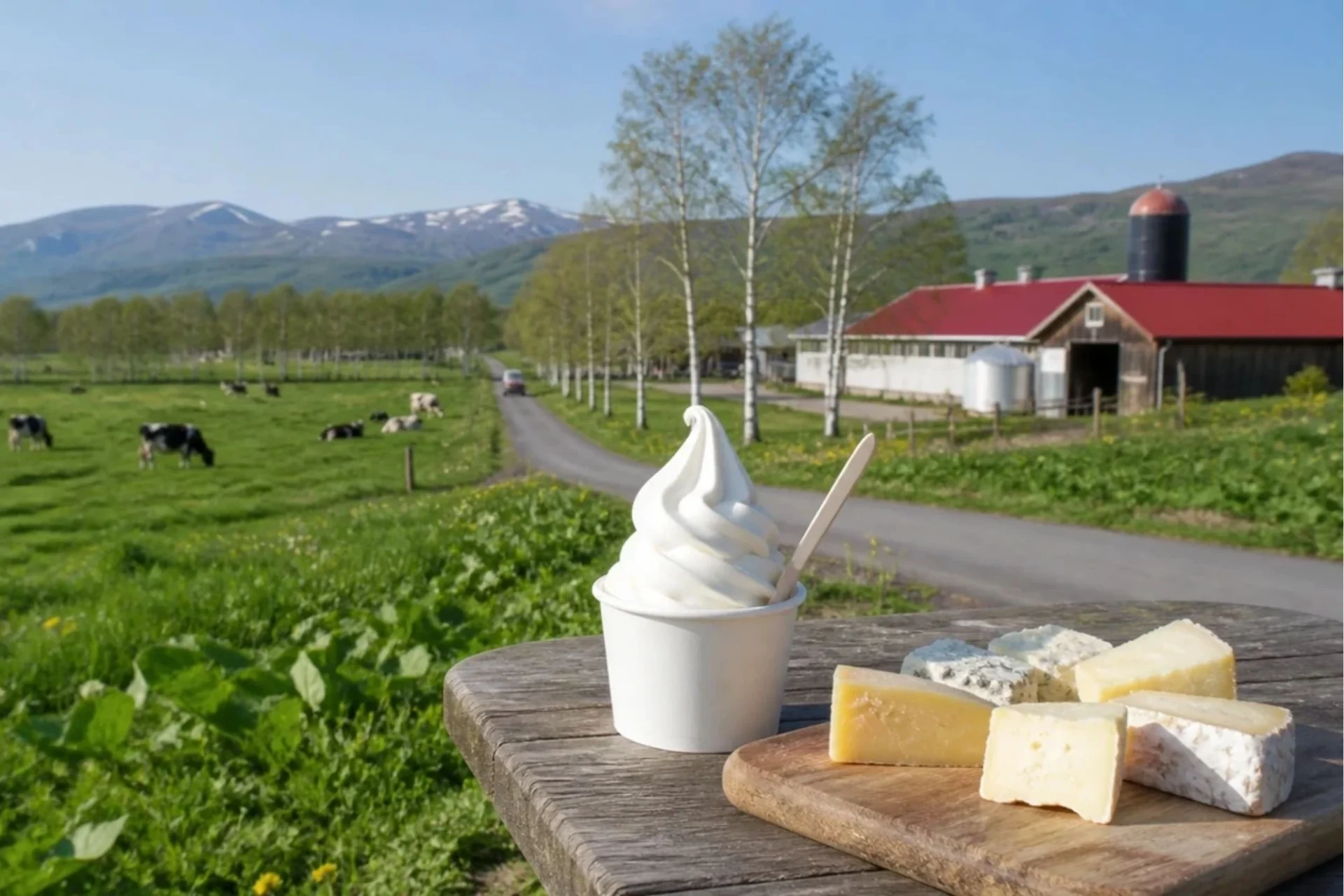 Dairy farms in the Tokachi area